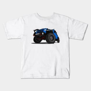 Blue Jeep Illustration Kids T-Shirt